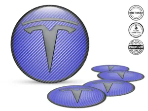 Tesla Style Autocollant Bombé Logos Roue Premium